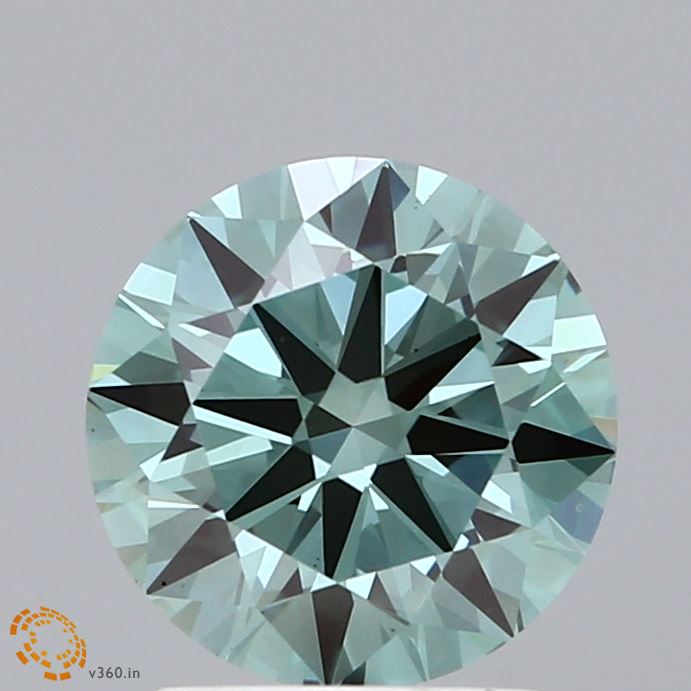 1.99ct Round FANCY VIVID GREEN VS1 Lab Created Diamond