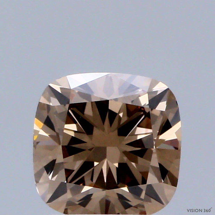 1.09ct Cushion FANCY BROWN VS1 Lab Created Diamond