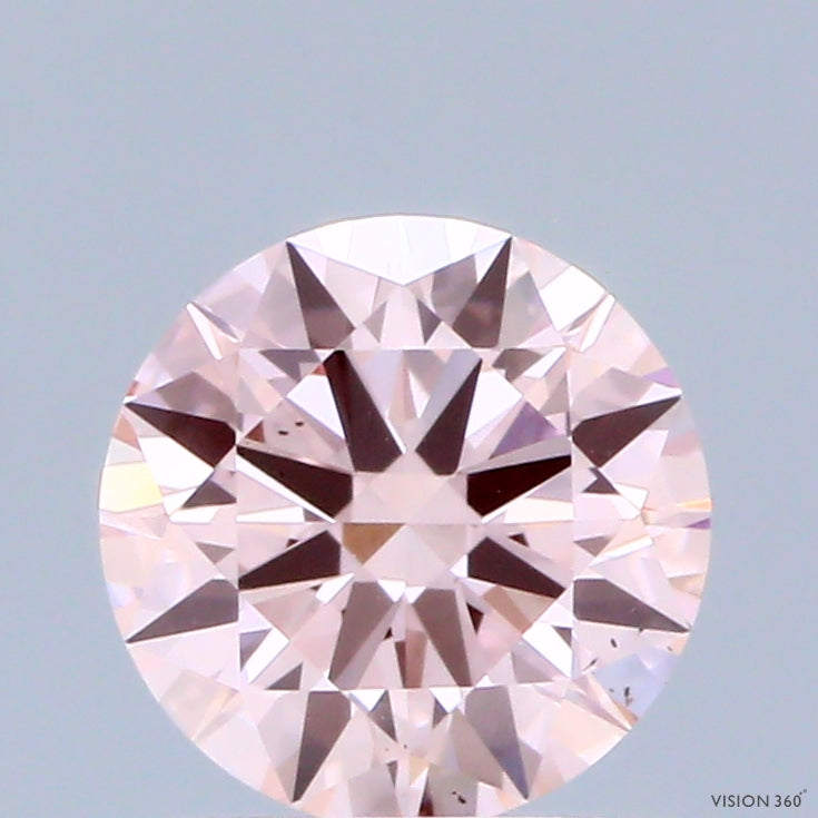 1.02ct Round FANCY INTENSE PINK VS2 Lab Created Diamond