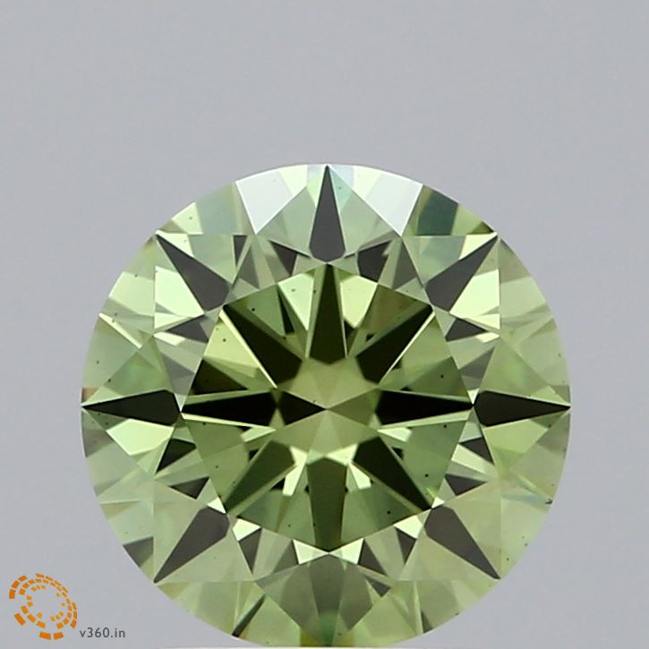 2.14ct Round FANCY VIVID GREEN VS2 Lab Created Diamond