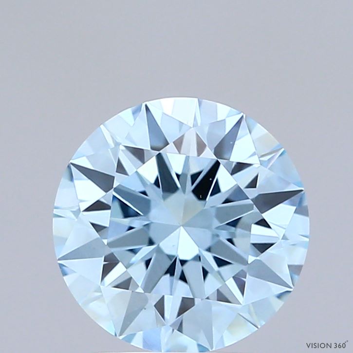 1.87ct Round FANCY VIVID BLUE VS2 Lab Created Diamond