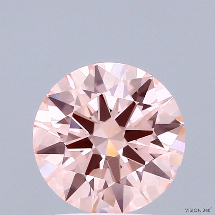 1.51ct Round FANCY INTENSE PINK VS1 Lab Created Diamond