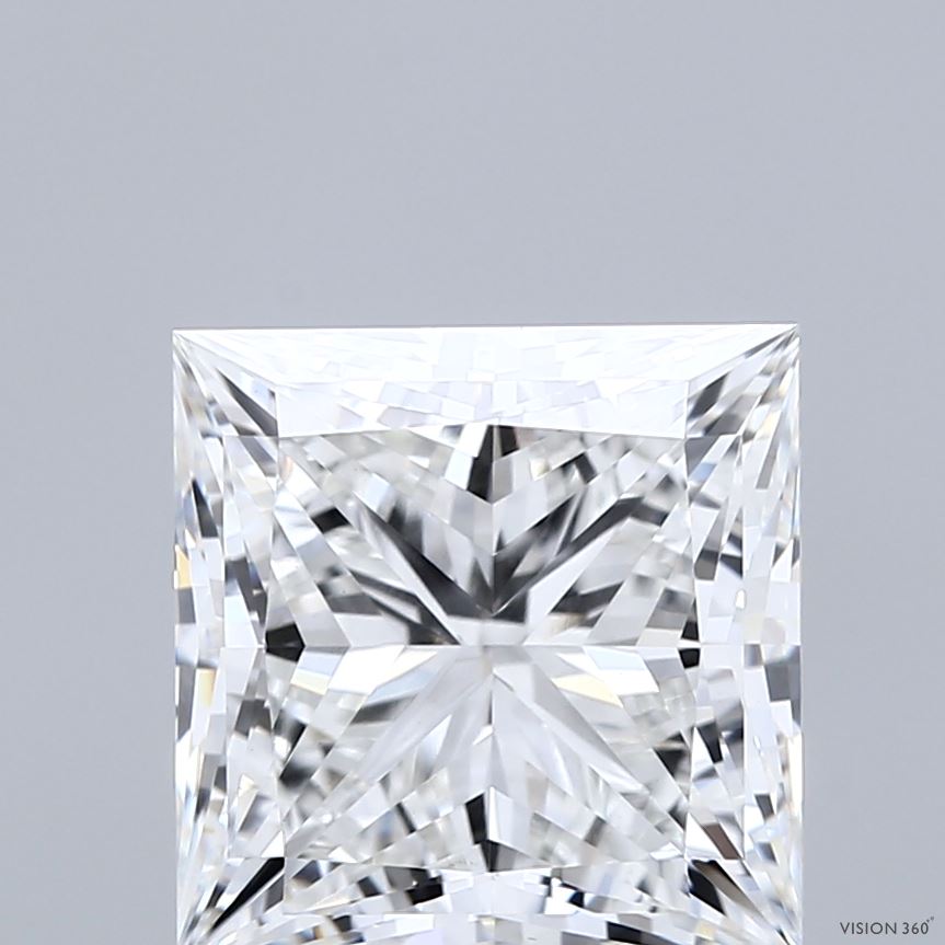 4.66ct Princess F VVS2 Lab Created Diamond