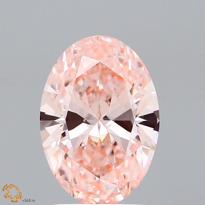 2.01ct Oval FANCY VIVID PINK VS1 Lab Created Diamond