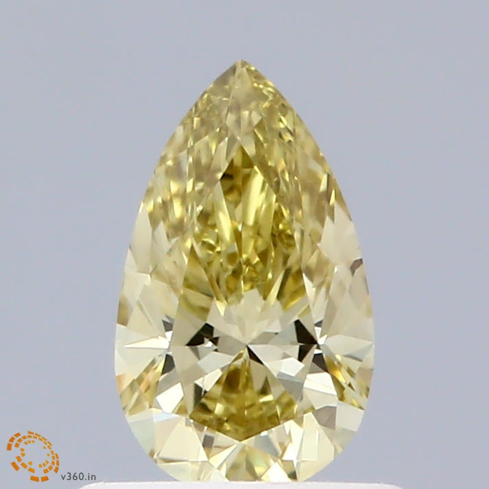0.57ct Pear FANCY INTENSE YELLOW VS1 Lab Created Diamond