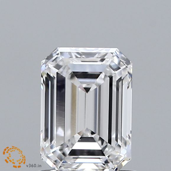 1.01ct Emerald D VVS1 Lab Created Diamond