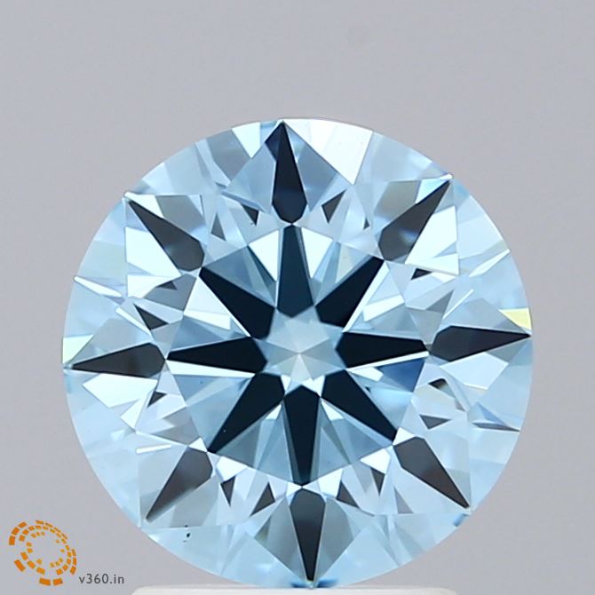 2.43ct Round FANCY VIVID BLUE VS1 Lab Created Diamond