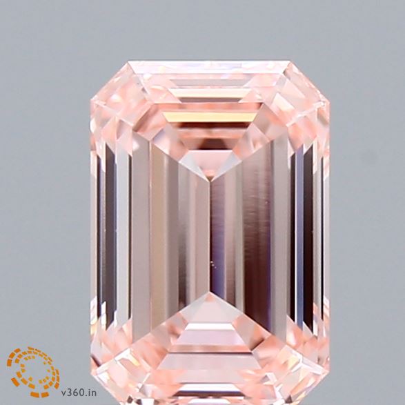 1.5ct Emerald FANCY INTENSE PINK VS1 Lab Created Diamond