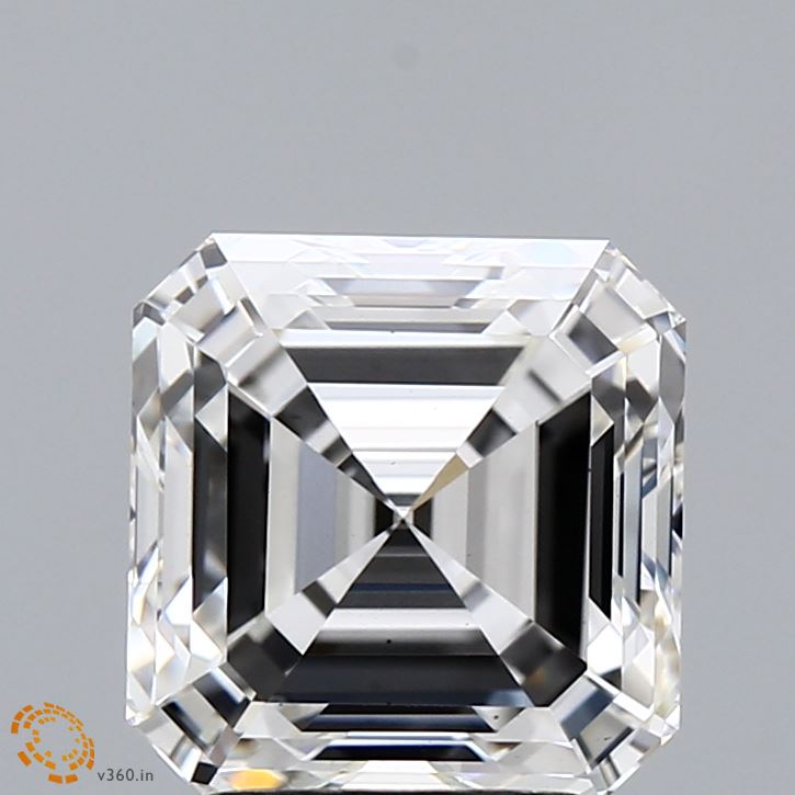 3.12ct Asscher F VS1 Lab Created Diamond