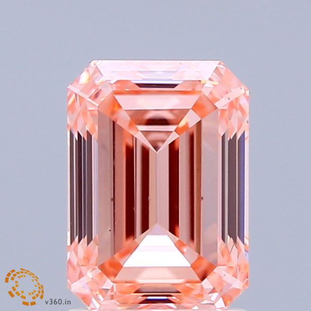 2.01ct Emerald FANCY VIVID PINK VS1 Lab Created Diamond