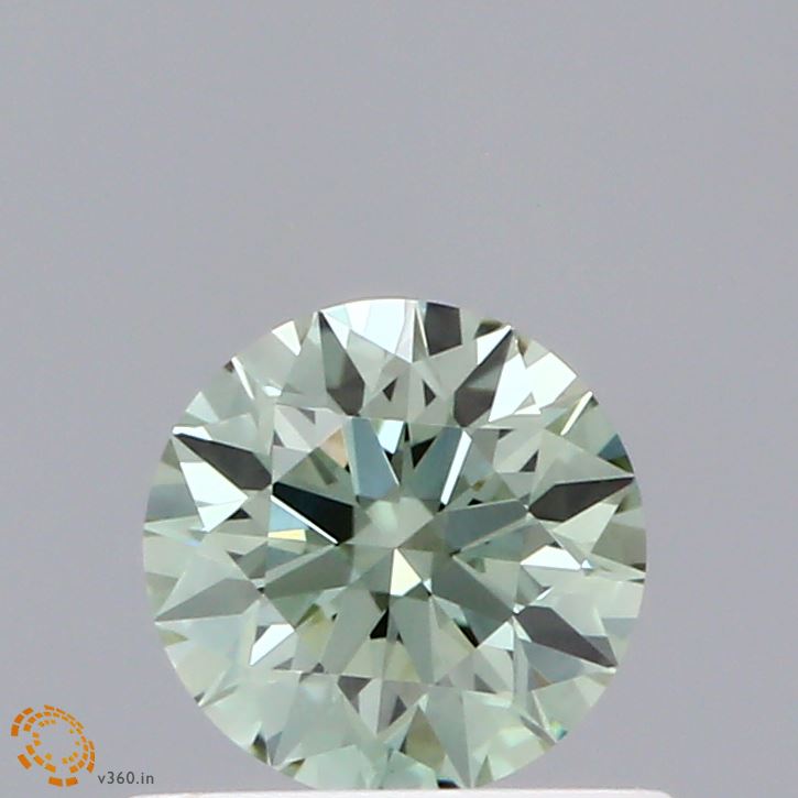 0.6ct Round FANCY INTENSE GREEN VVS2 Lab Created Diamond