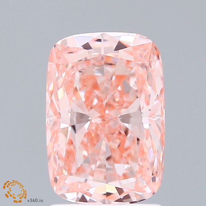 2.05ct Cushion FANCY VIVID PINK VS1 Lab Created Diamond