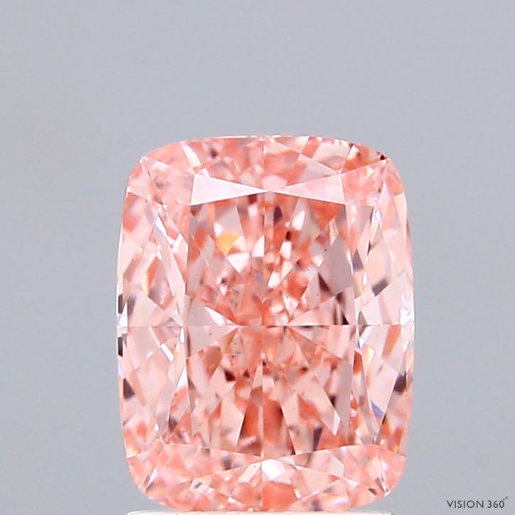 2.09ct Cushion FANCY VIVID PINK VS1 Lab Created Diamond