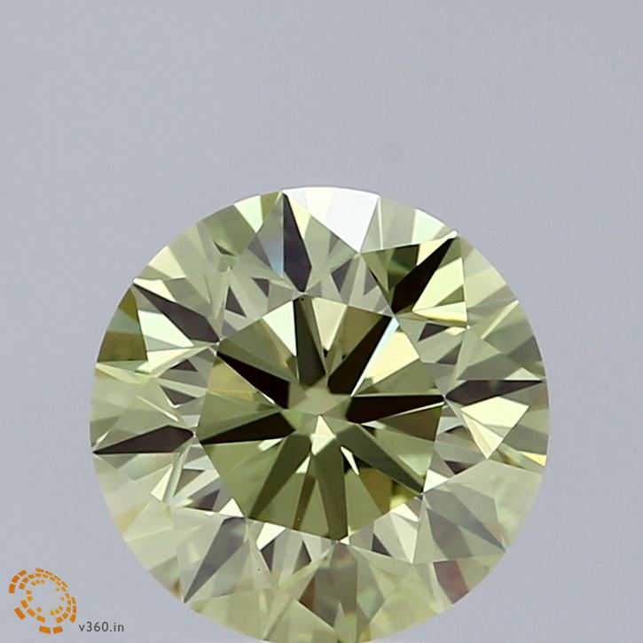 2.4ct Round FANCY VIVID GREEN VS1 Lab Created Diamond