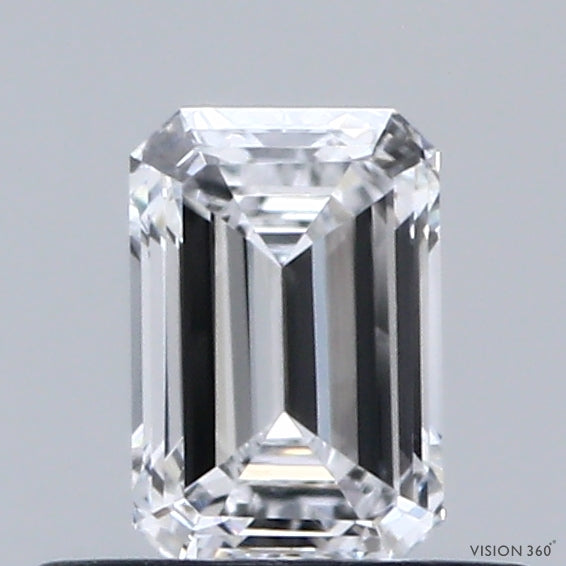 0.53ct Emerald D VVS2 Lab Created Diamond