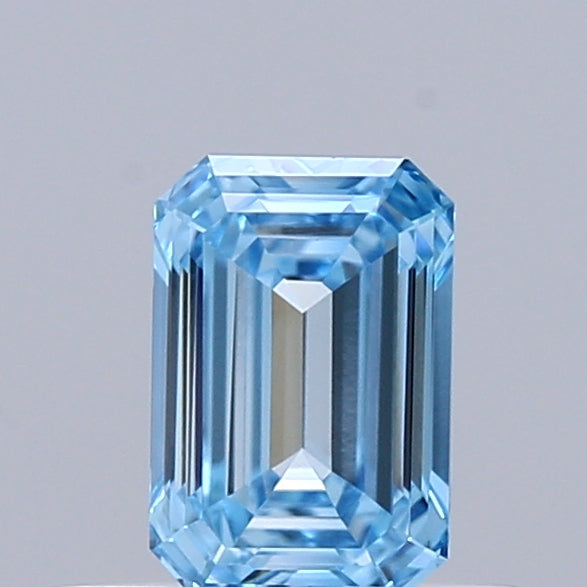 0.5ct Emerald FANCY VIVID BLUE VVS2 Lab Created Diamond