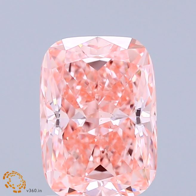 2.01ct Cushion FANCY VIVID PINK VS2 Lab Created Diamond