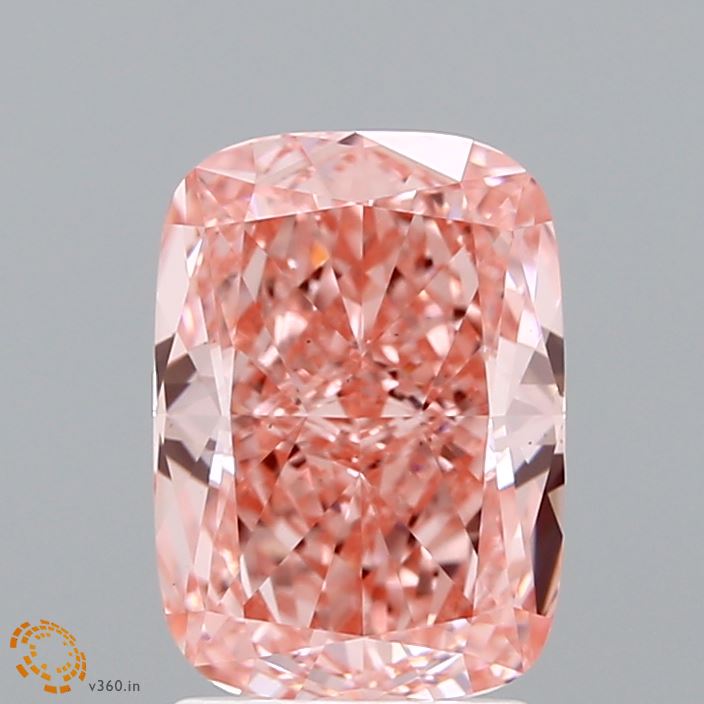 2.05ct Cushion FANCY VIVID PINK VS1 Lab Created Diamond