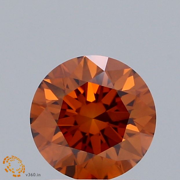 1.11ct Round FANCY ORANGE VVS2 Lab Created Diamond