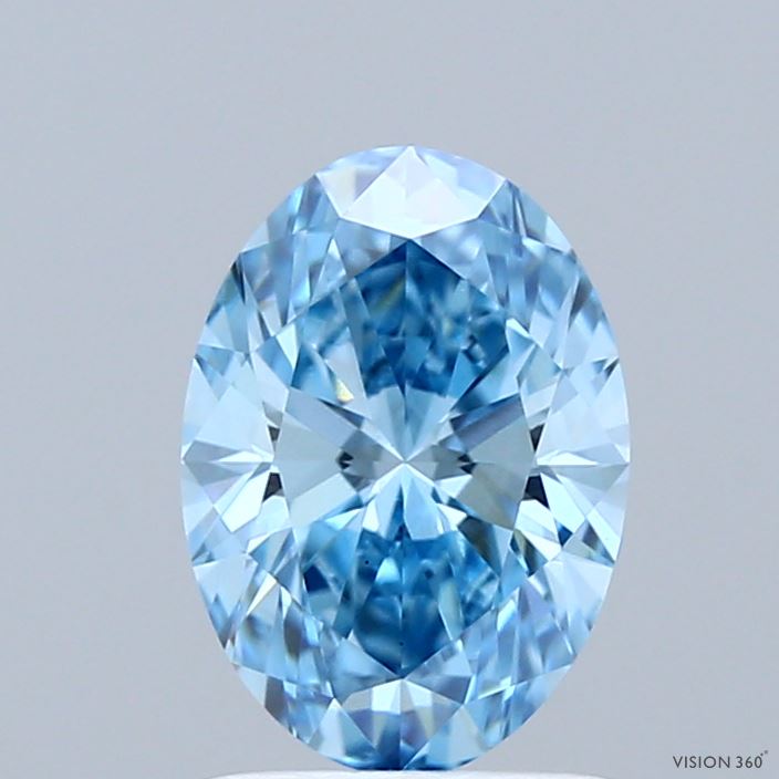 1.41ct Oval FANCY VIVID BLUE VS1 Lab Created Diamond