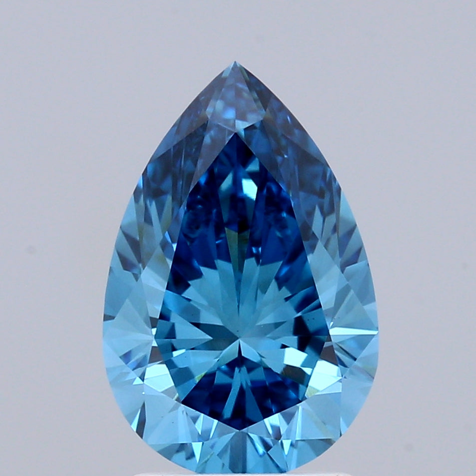 1.95ct Pear FANCY VIVID BLUE VS1 Lab Created Diamond