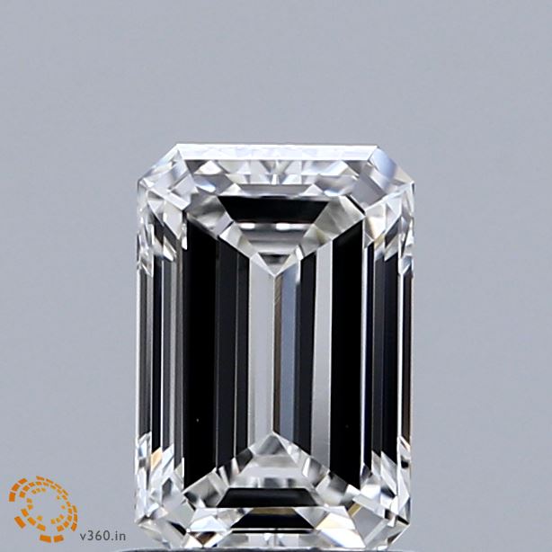 0.97ct Emerald F VVS2 Lab Created Diamond