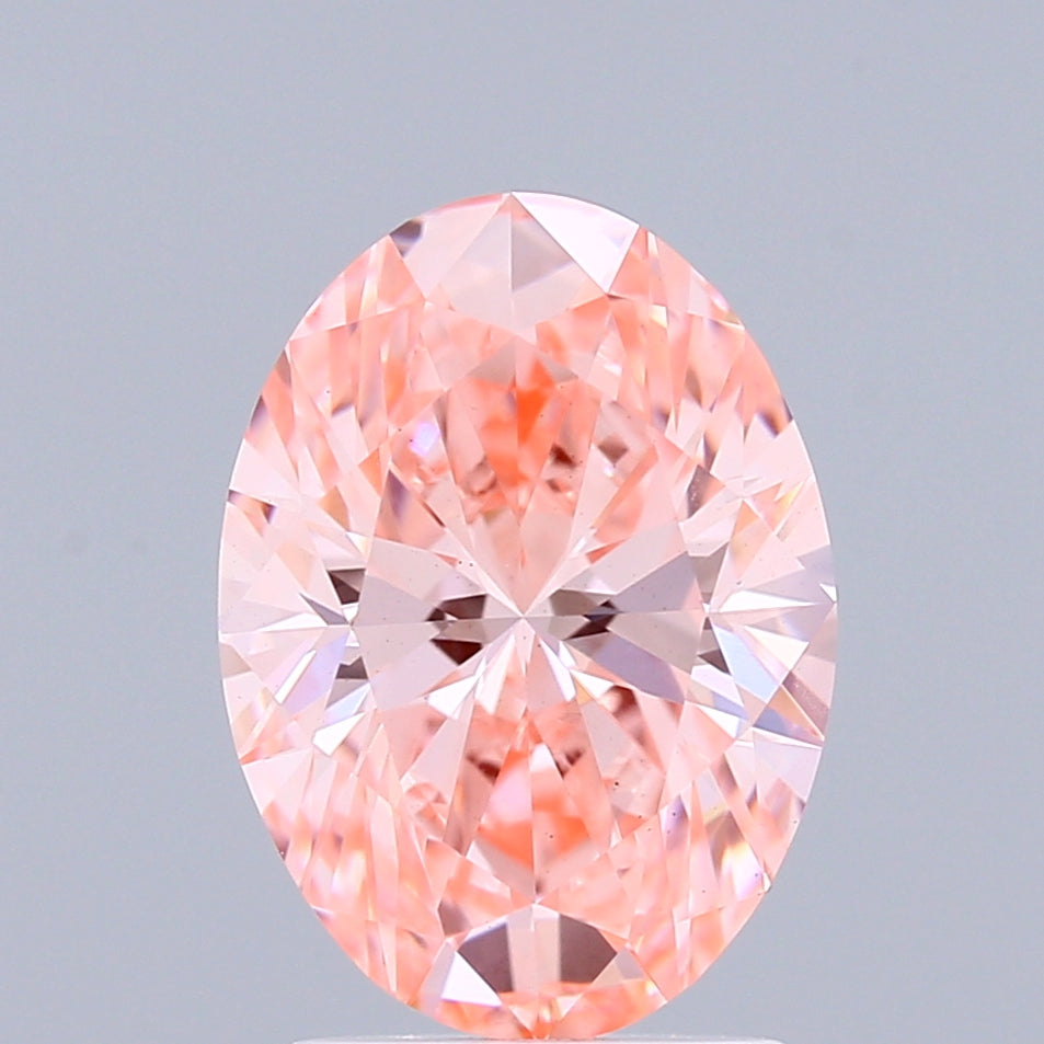 2.03ct Oval FANCY VIVID PINK VS1 Lab Created Diamond