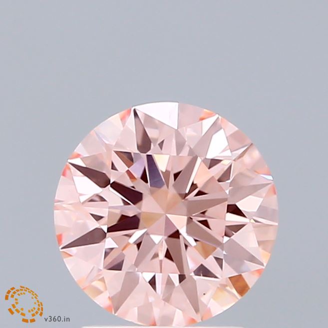 1.52ct Round FANCY INTENSE PINK VS1 Lab Created Diamond