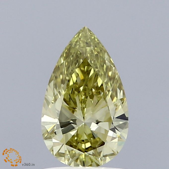 1ct Pear FANCY DEEP ORANGE BROWN VVS2 Lab Created Diamond