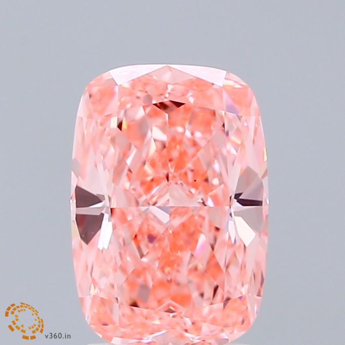 2.01ct Cushion FANCY VIVID PINK VS1 Lab Created Diamond