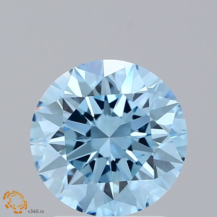 2.12ct Round FANCY VIVID BLUE VS1 Lab Created Diamond