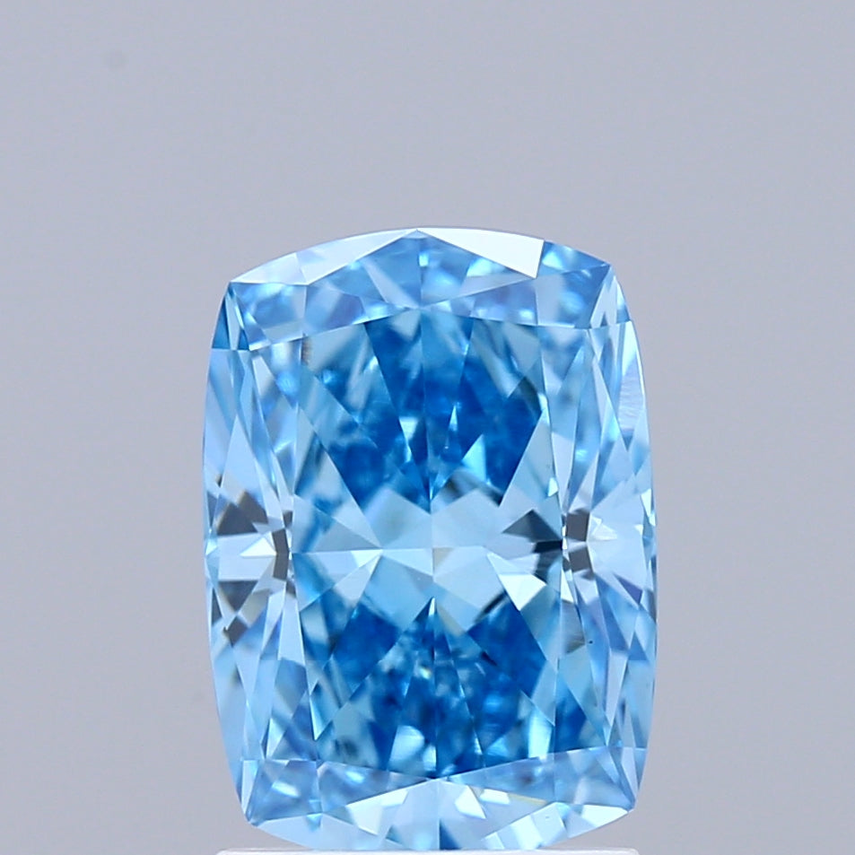 2.02ct Cushion FANCY VIVID BLUE VVS2 Lab Created Diamond