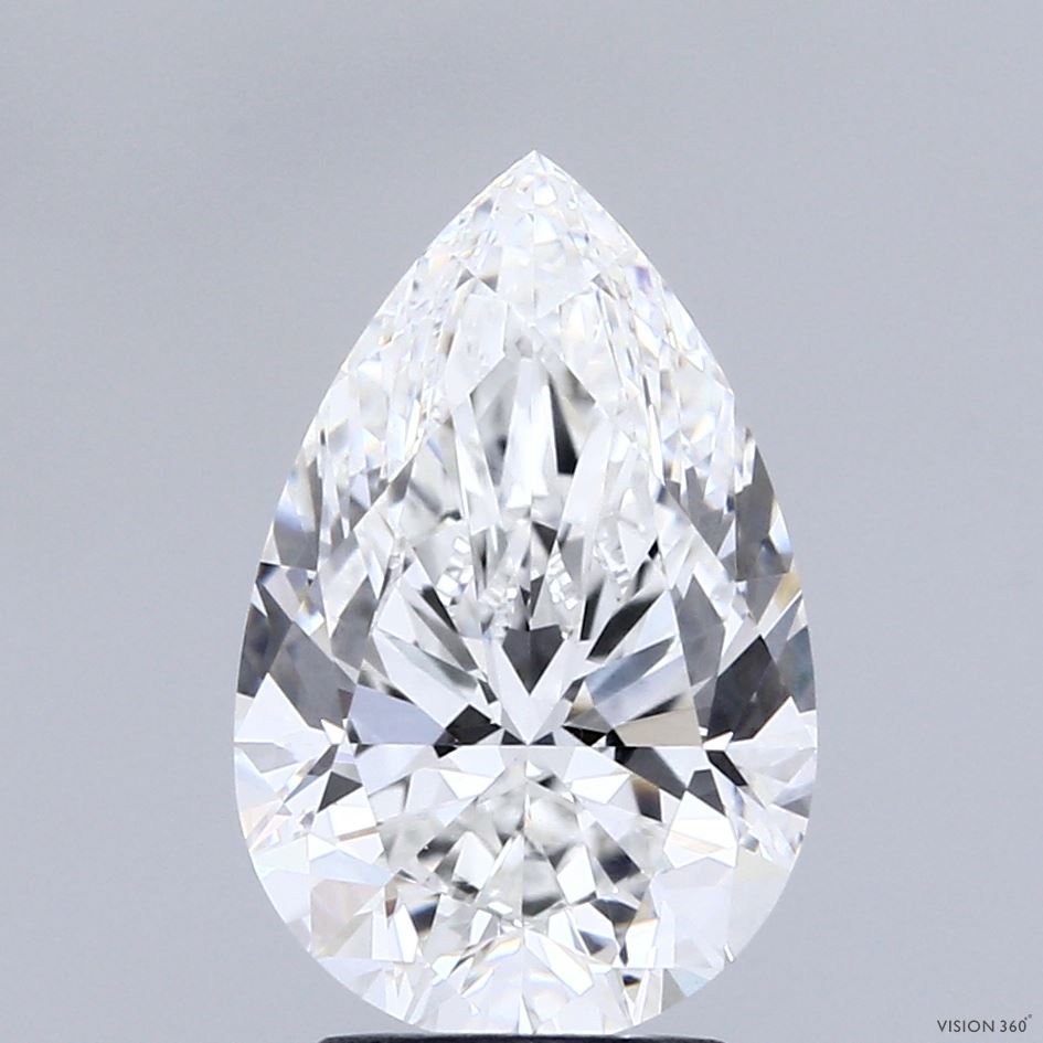 3.01ct Pear E VVS2 Lab Created Diamond