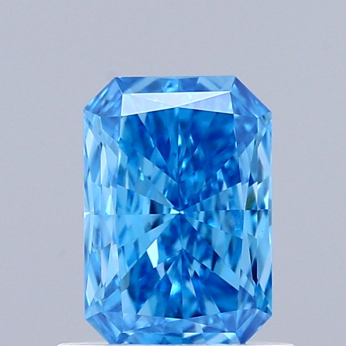 0.72ct Radiant FANCY VIVID BLUE VS1 Lab Created Diamond