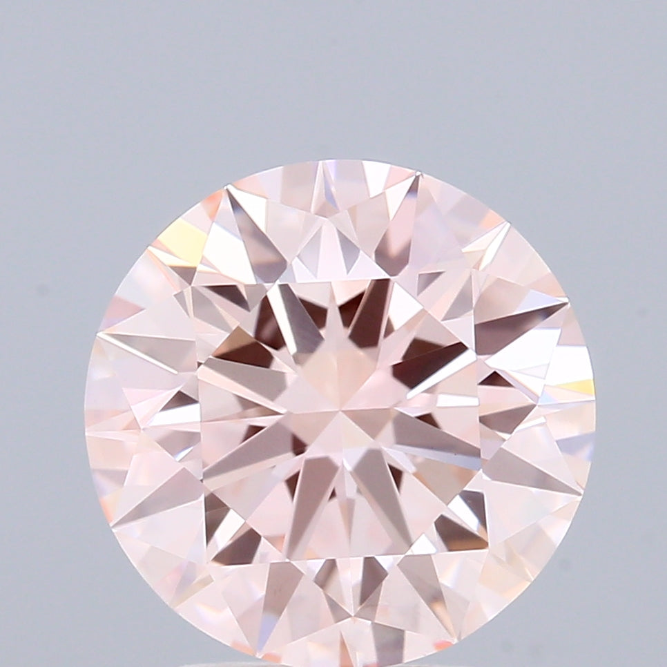 3.01ct Round FANCY PINK VVS2 Lab Created Diamond