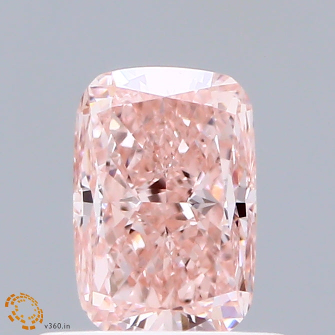 0.77ct Cushion FANCY INTENSE PINK VVS2 Lab Created Diamond