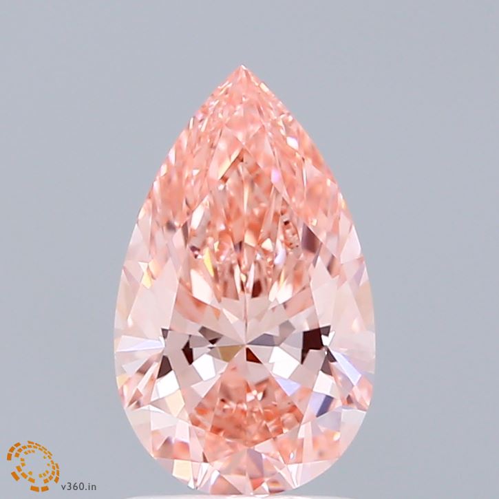 1.5ct Pear FANCY VIVID PINK VS1 Lab Created Diamond