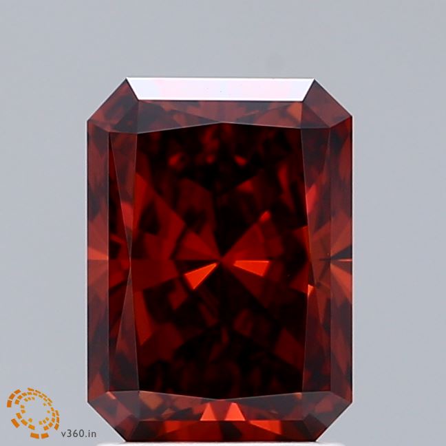 2.1ct Radiant FANCY DEEP ORANGE VS1 Lab Created Diamond