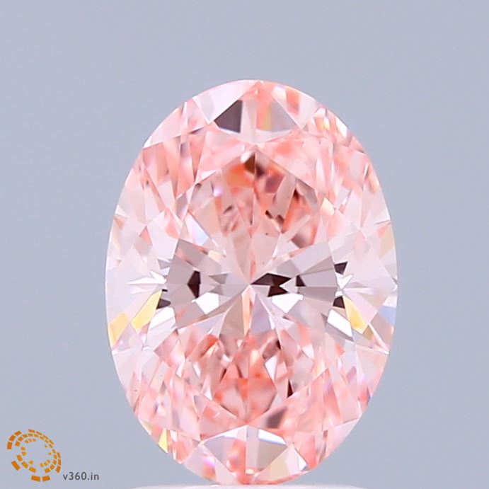 1.74ct Oval FANCY VIVID PINK VVS2 Lab Created Diamond