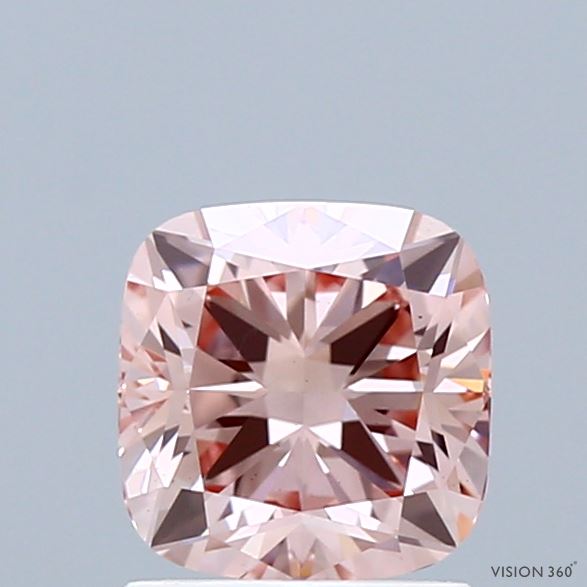 1.06ct Cushion FANCY INTENSE PINK VS1 Lab Created Diamond