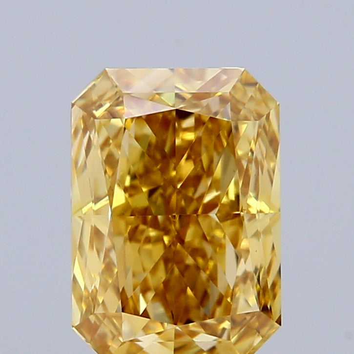 1.55ct Radiant FANCY INTENSE YELLOW VVS2 Lab Created Diamond