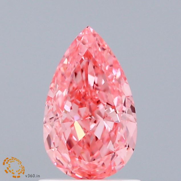 1.19ct Pear FANCY VIVID PINK VVS2 Lab Created Diamond