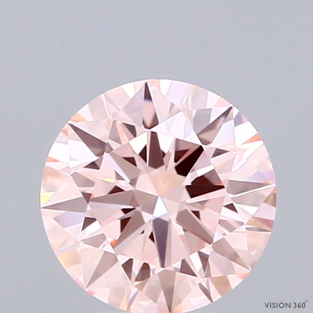 1.41ct Round FANCY INTENSE PINK VVS2 Lab Created Diamond