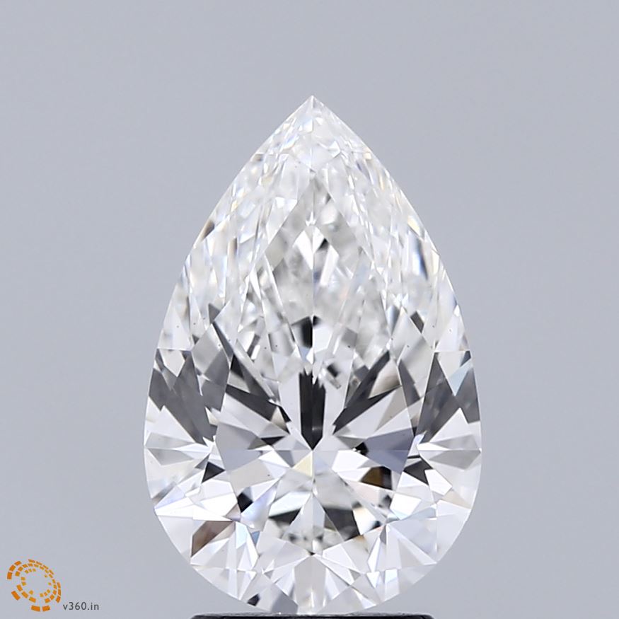2.54ct Pear F VS1 Lab Created Diamond