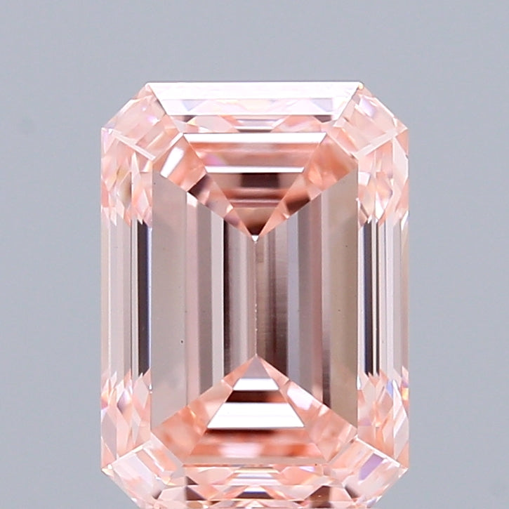 3.2ct Emerald FANCY INTENSE PINK VS1 Lab Created Diamond
