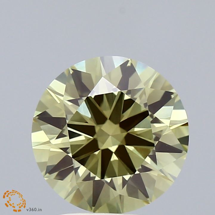 1.98ct Round FANCY INTENSE GREEN VVS2 Lab Created Diamond