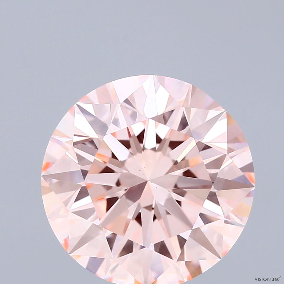 5ct Round FANCY INTENSE PINK VS1 Lab Created Diamond