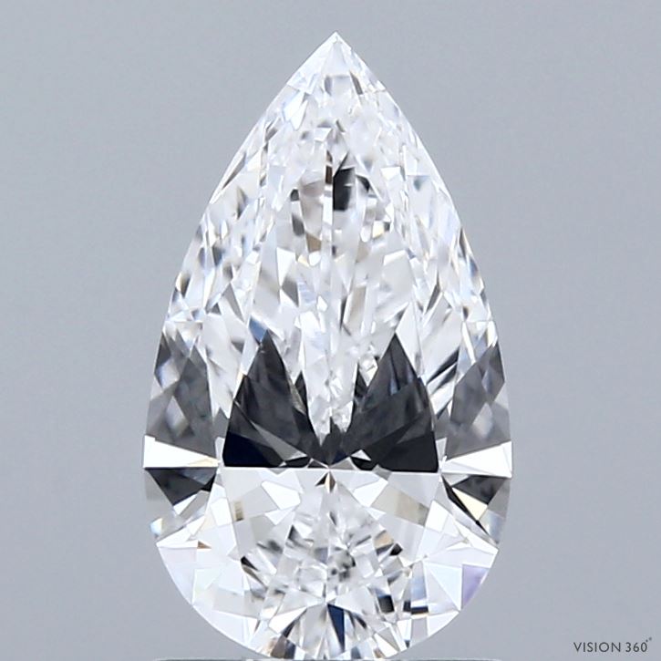 1.5ct Pear D VVS2 Lab Created Diamond