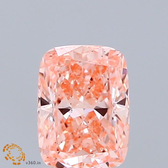 1.05ct Cushion FANCY VIVID PINK VS2 Lab Created Diamond
