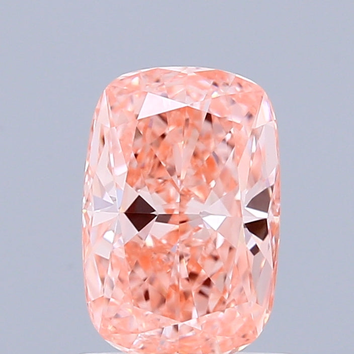 0.9ct Cushion FANCY VIVID PINK VVS2 Lab Created Diamond